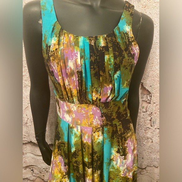 Maccine Multicoloured Stretch Pleated Dress - Picture 2 of 9